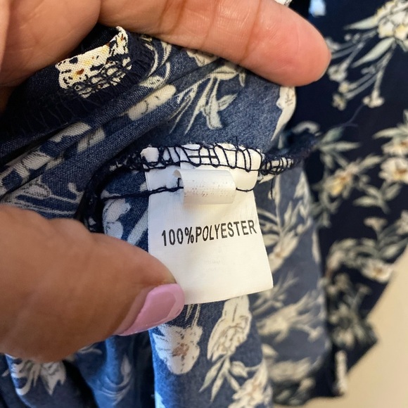 Anna-Kaci California Womems navy Fall Floral Long Sleeve Maxi Dress size small - Picture 8 of 9